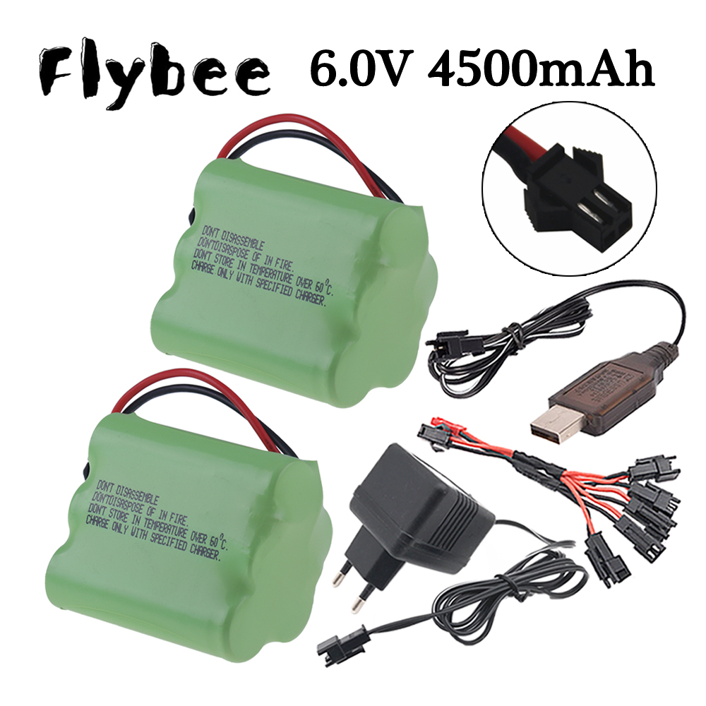 Rc Helicopter Charger - Ni-mhバッテリー,充電器セット,rcおもちゃ,車,ボート,トラック,電車,銃,ロボット部品,nimh,aa,6v,4500mah