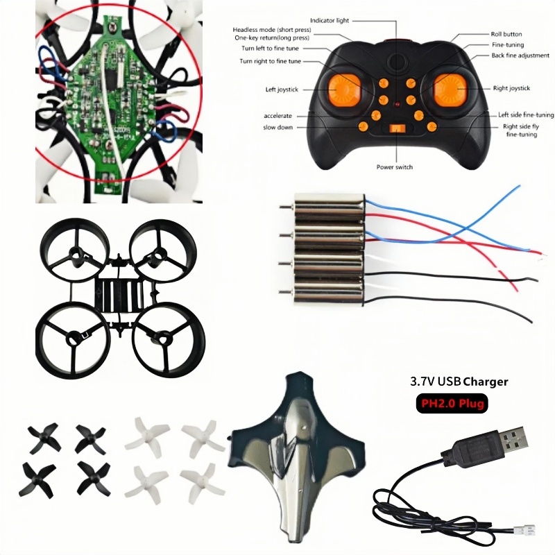 Eachine Drone E010 - 完全DIYドローンキット 2.4G 6軸ジャイロ ヘッドレス 3Dロール Eachine