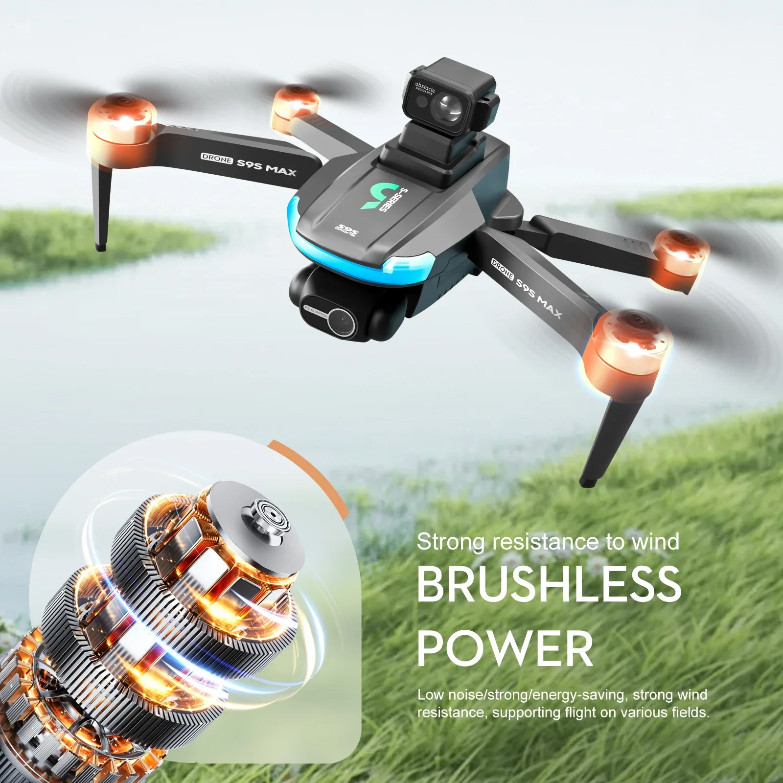 新しい S9S MAX ミニドローン 4K 2 軸 PTZ  - Rc Helicopter Mini のレビューと価格