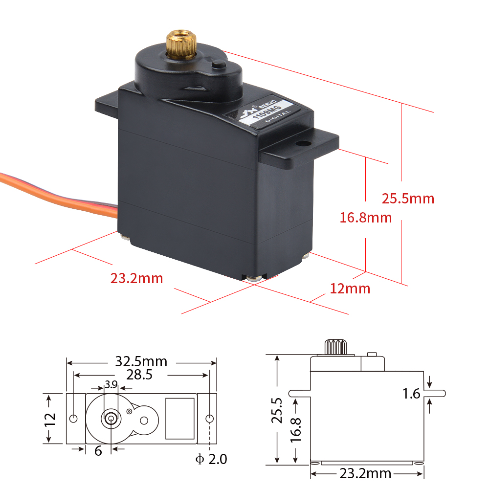1/2/4 個 JX サーボ PDI-1109MG 9 グラ - Rc Helicopter Motor のレビューと価格